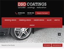 Tablet Screenshot of dsocoatings.com